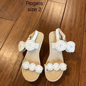 Jack Rogers White Kids Sandals